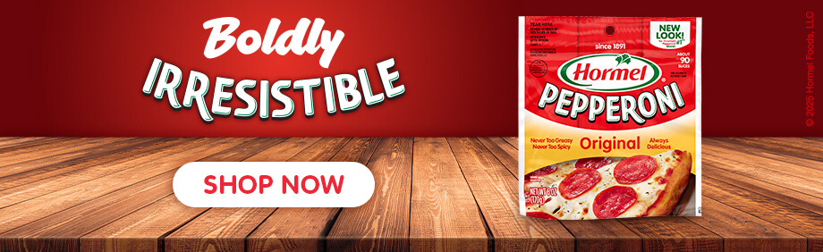 Hormel® Pepperoni is the ultimate upgrade for pizzas, sandwiches, and snack plates.
